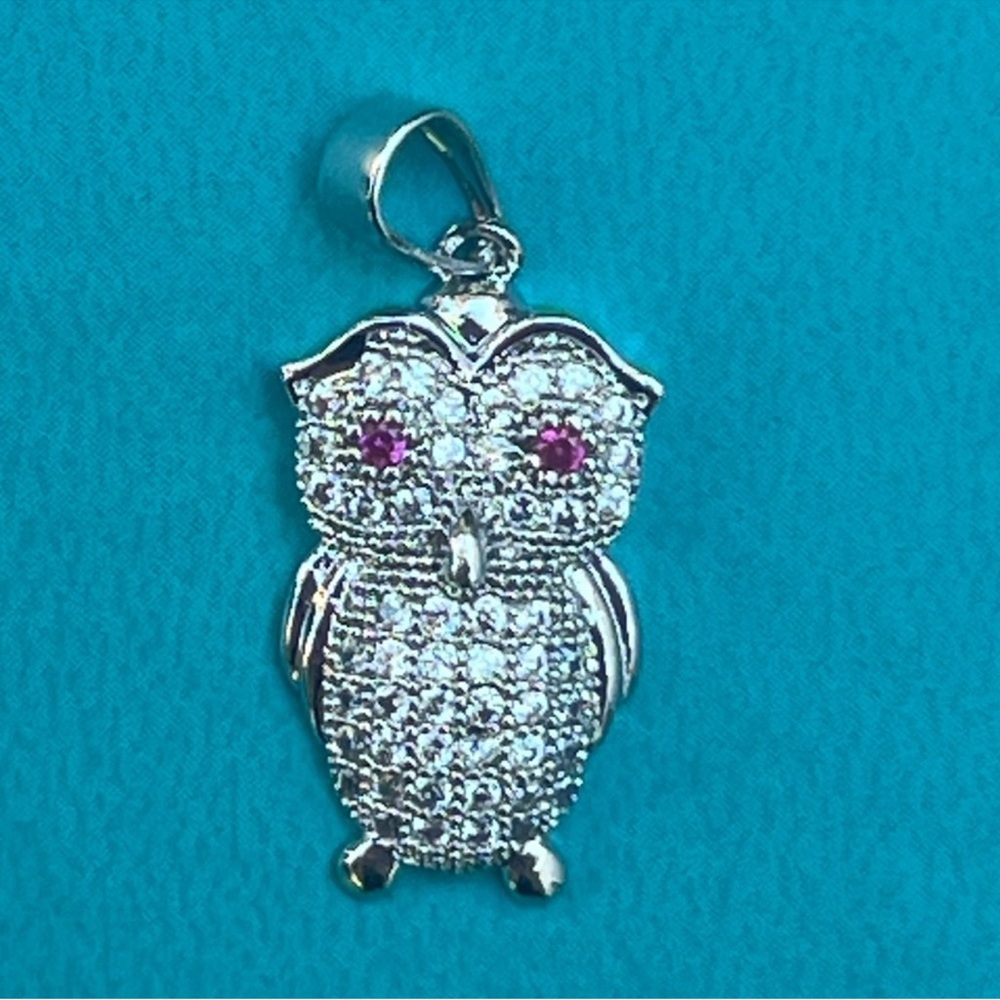 Silver Owl Pendant for Necklace